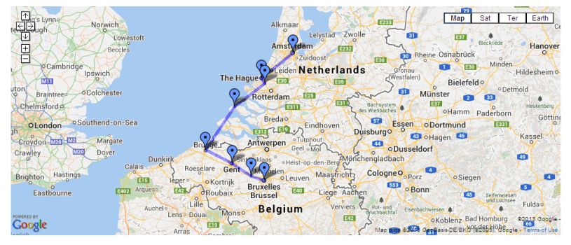 Karta rute map